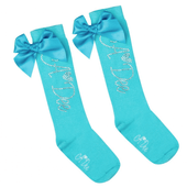 A'Dee Girls Aruba Diamante Logo Knee High Socks